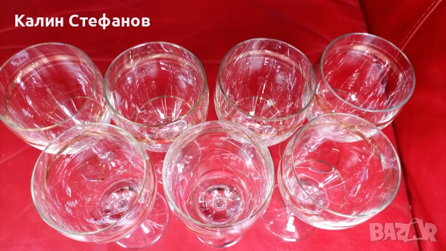 Ретро ракиени чашки, столче, златни кантове , снимка 3 - Чаши - 54731150