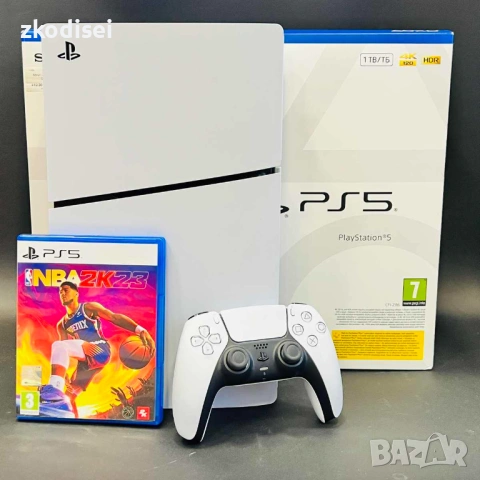 Конзола SONY - PS5 DISK SLIM с 1бр. джойстик и 1бр. игра