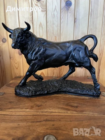 Скулптура пластика на бик , снимка 8 - Антикварни и старинни предмети - 54007337