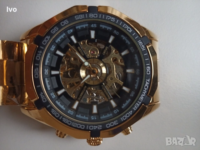 Автоматичен скелетон часовник Forsining Sport, снимка 6 - Мъжки - 54363665