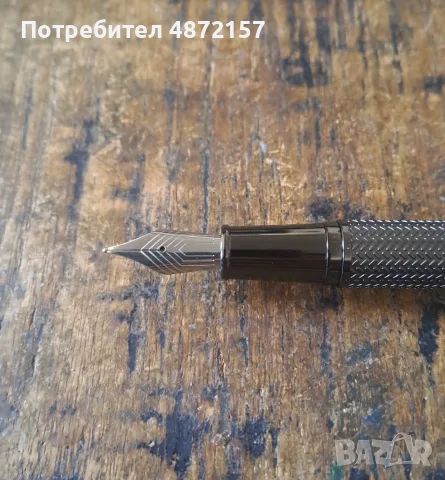 писалка HUGO BOSS Gun метал с модернизирани шарки на рибена кост, снимка 6 - Ученически пособия, канцеларски материали - 55577834