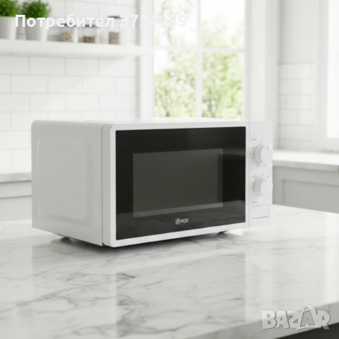 Микровълнова фурна VOX M-30, 700W, 20л с механичен таймер, снимка 7 - Микровълнови - 55182476