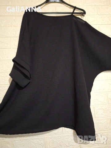 ЕФЕКТНА ТУНИКА С ПАДНАЛО РАМО 3XL-4XL