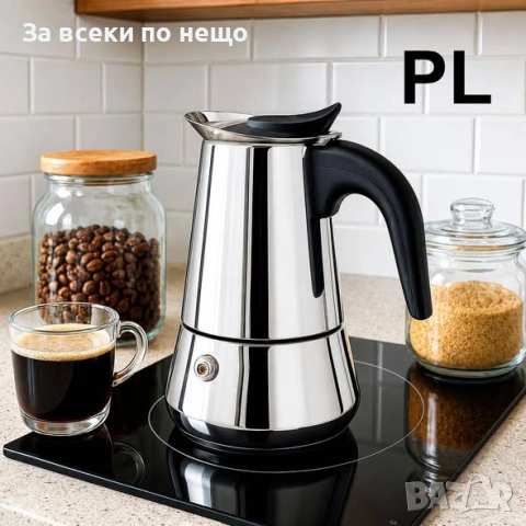 Кафеварка за котлон EK-3040-9, Неръждаема стомана,Индукционно дъно , 450 мл Код P2568 , снимка 3 - Кафемашини - 54810043