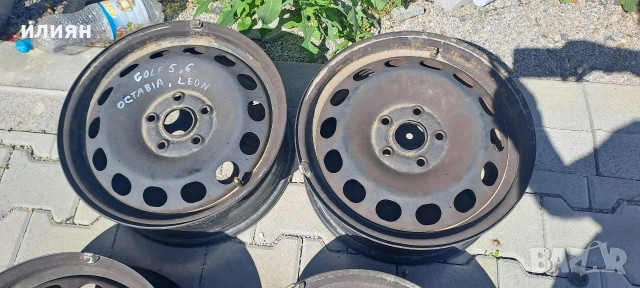 железни джанти 16цола 5x112 за vw Golf 5 6 Touran Octavia Leon 1K0601027A , снимка 2 - Гуми и джанти - 54708477