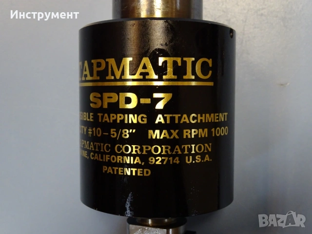 Реверсивна резбонарезна глава TAPMATIC SPD-7 reversible tapping attachment, снимка 3 - Резервни части за машини - 54855192