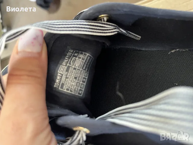 Дамски кецове от плат Tommy Hilfiger номер 40, снимка 5 - Кецове - 55636991