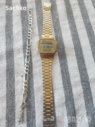 Casio и сребърна верижка 925, снимка 2 - Гривни - 55227947