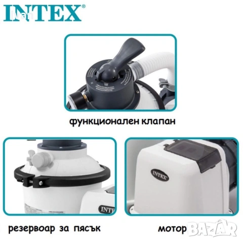 Пясъчна филтърна помпа Intex Krystal Clear SX925 3500л, снимка 2 - Басейни и аксесоари - 54012255