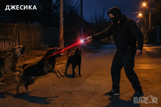 Мощен Кучегон Електрошок с Лазер и LED Фенер фенерче шок, снимка 3 - Екипировка - 55541643