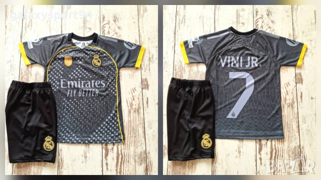 Real Madrid Black Спортен комплект Ronaldo, Vini jr, Mbappe Сезон 2026 Ново, снимка 3 - Футбол - 54335715