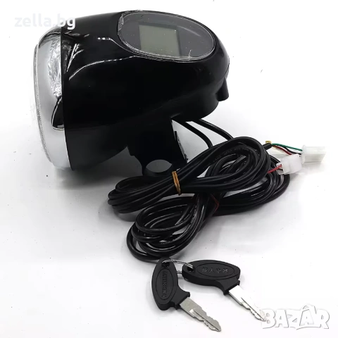 LED фар за електрически скутер Citycoco Harley 60V с LCD дисплей и контактен ключ – Максимална 10422, снимка 17 - Друга електроника - 54694613