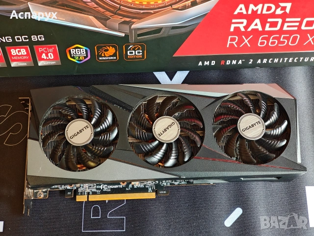 Видеокарта GIGABYTE Radeon RX 6650 XT GAMING OC 8G, снимка 6 - Видеокарти - 54483864