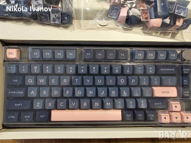 Механична - Оптична клавиатура Skyloong GK75 Lite Gasket (Gateron Optical Black) | Hot-Swap, Knob, снимка 2 - Клавиатури и мишки - 55075742