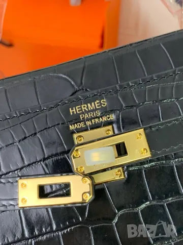 Hermes Kelly Crocodile Leather Handbag 22 cm, снимка 8 - Чанти - 55416106