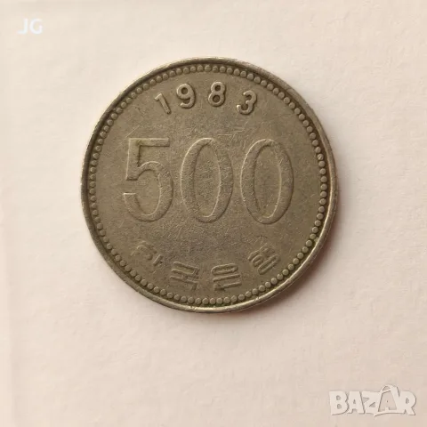 Монета от Корея 500 вона Корея Южна Корея 500 вона 1983 корейска монета, снимка 2 - Нумизматика и бонистика - 55645111