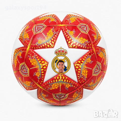 Топка с Лицето на Роналдо Ronaldo Black, Red, Blue  CR7 Футболна топка, снимка 2 - Футбол - 54347755