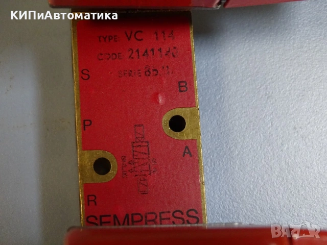 пневматичен вентил SEMPRESS VC 114 Pneumatic Valve 10Bar 220VAC, снимка 3 - Резервни части за машини - 54412218