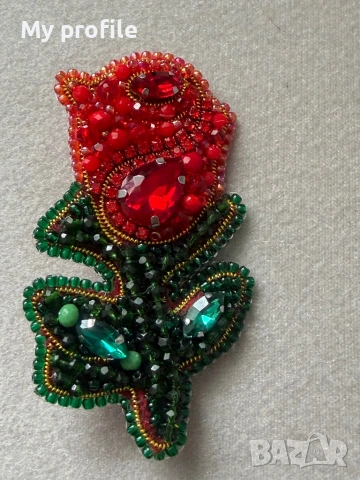 Невероятна Handmade брошка - Роза , снимка 2 - Други - 54409827