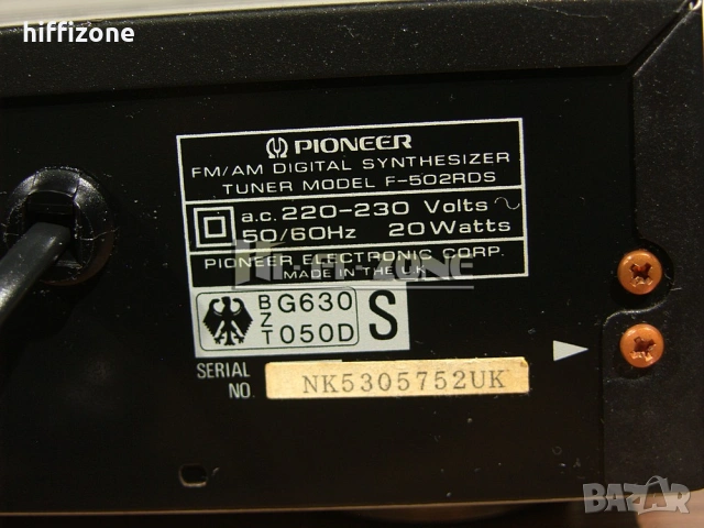 Тунер Pioneer f-502rds /2, снимка 9 - Ресийвъри, усилватели, смесителни пултове - 54955483