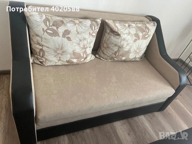 Двуместен диван с функция сън, снимка 2 - Дивани и мека мебел - 54600803