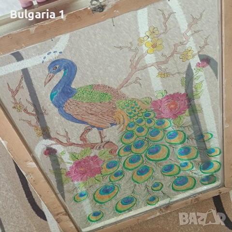 Рисунка върху стъкло (рисувано стъкло/стъклопис) , снимка 4 - Антикварни и старинни предмети - 55240301