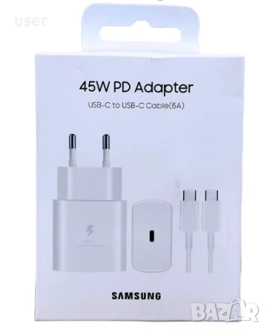 Зарядно за Samsung 45W Super Fast Charge USB-C S20 S21 S22 S23 S24 S25 Ultra