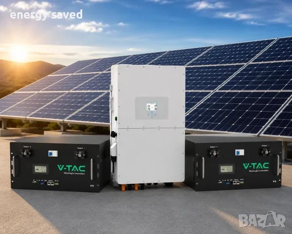 Соларна система Инвертор DEYE 8KW lifepo4 20kw и 20 панела.