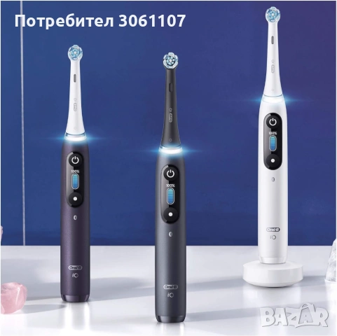 Акумулаторна електрическа четка за зъби Oral-B iO Series 8s с 1 дръжка и изкуствен интелект, черна, снимка 5 - Други - 54519688