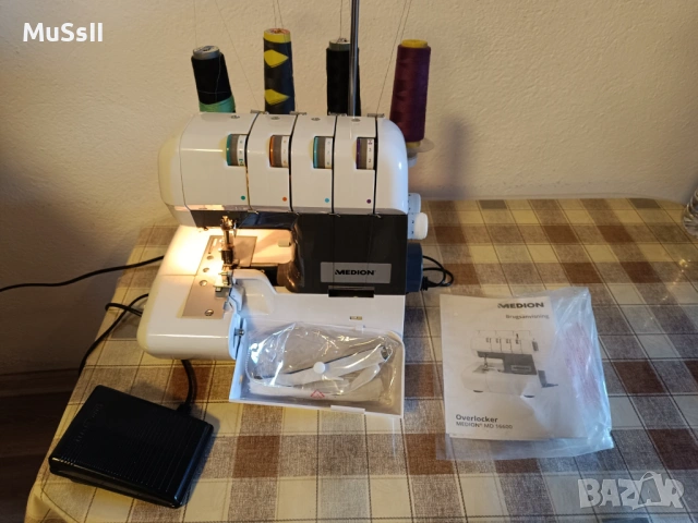 Шевна машина оверлог Medion MD 16600 – Като нов, снимка 10 - Шевни машини - 54189205
