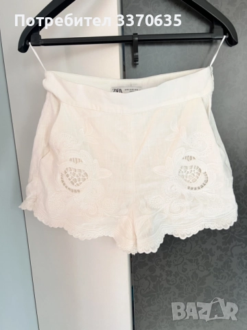 Дамски бели къси панталонки, Zara, XS размер