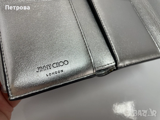 кожен портфейл Jimmy Choo Loni Оригинал, снимка 7 - Портфейли, портмонета - 54718860