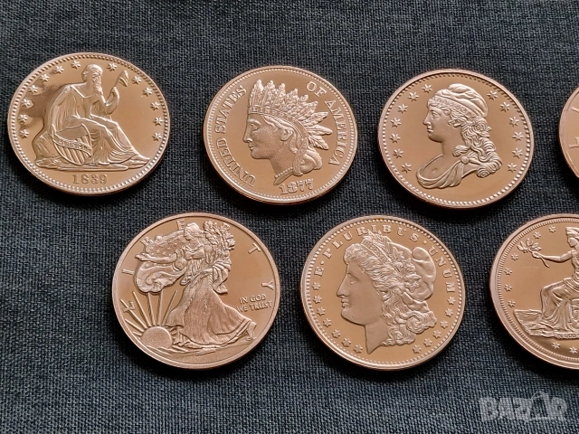 💵 1 oz медна монета, медно кюлче copper coin copper bar, снимка 4 - Нумизматика и бонистика - 55006561
