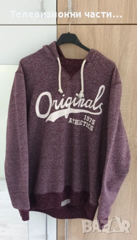 Оригинално мъжко горнище худи Jack & Jones Originals Athletics 1975 - размер L, снимка 3 - Суичъри - 54173541