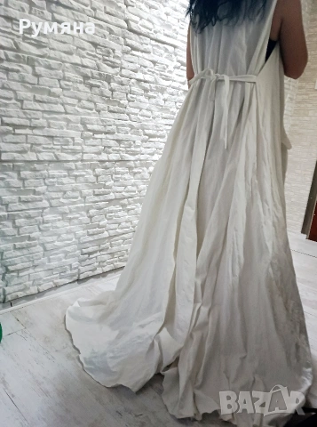 Дълга бяла рокля Mark Point, снимка 4 - Рокли - 54246626