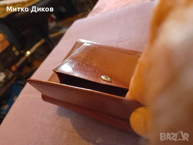 Арт марково портмоне естествена кожа 115х90 мм като ново, снимка 4 - Портфейли, портмонета - 55300434