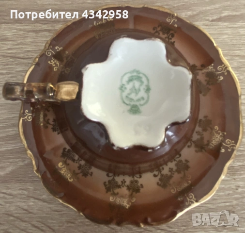 ☕ Двоен сет за кафе Johann Haviland Waldershof – Bavaria, Germany (около 1909–1924г., снимка 6 - Антикварни и старинни предмети - 55266350
