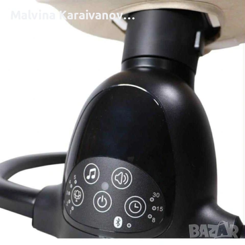 Интелигентен бебешки шезлонг с Bluetooth, дистанционно управление и автоматично люлеене, снимка 2 - Детски шезлонги - 54087348