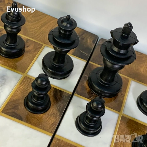 Комплект табла, шах, дама 3в1, дърво, 48x48 см, снимка 3 - Шах и табла - 54315726