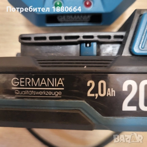 Батерия и зарядно GERMANIA 20V, снимка 2 - Винтоверти - 55076622