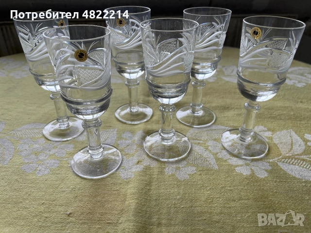 Нов комплект чаши оловен кристал за вино, снимка 5 - Сервизи - 54989144