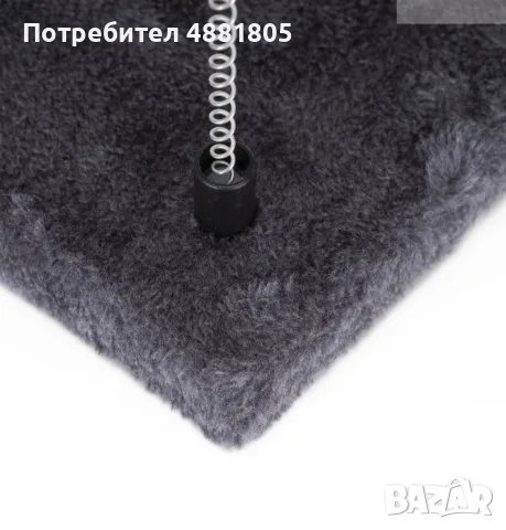 Драскалка за котки с легло, сизалова драскаща зона и интерактивни играчки, 2 нива, 50 см., снимка 6 - За котки - 55505504