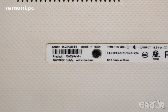 HP Chromebook 14" 14-q070nr 1.4GHz Intel Celeron 4GB RAM 16GB SSD, снимка 9 - Лаптопи за дома - 54194229