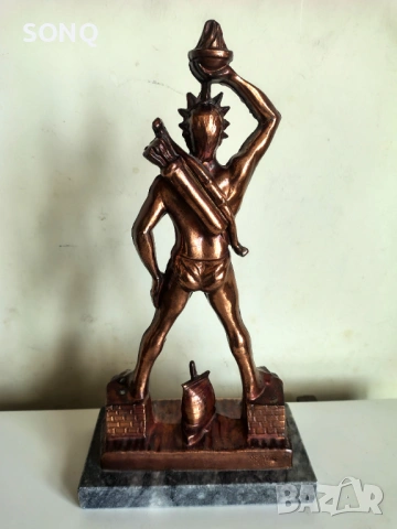 Прекрасна Бронзова Статуетка Колоса От Родос, снимка 5 - Антикварни и старинни предмети - 54067320