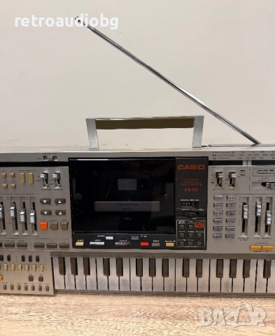 🔈Ретро радиокасетофон със синтезатор CASIO  KX-101 - Boombox🔈, снимка 4 - Радиокасетофони, транзистори - 54638462
