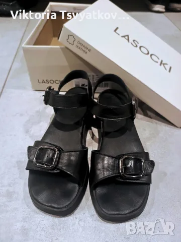 Черни кожени сандали Lasocki – №37 (стават и за 38)