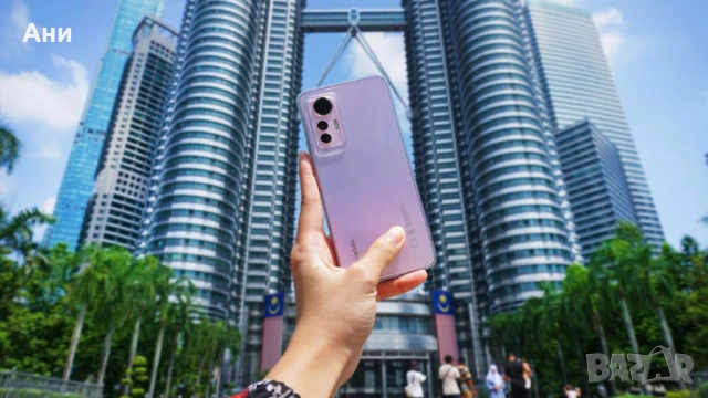 Xiaomi Mi 12 Lite (6+2GB/128GB) 6.55"Лилаво-розов – Пълен комплект с кутия, 67W зарядно + 5 калъфа