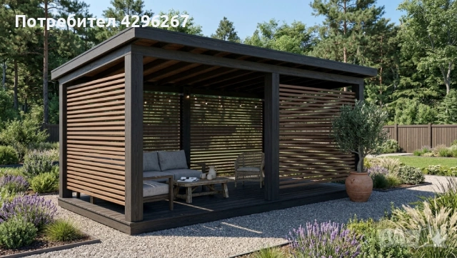 Дървена беседка 6х3.  4900€