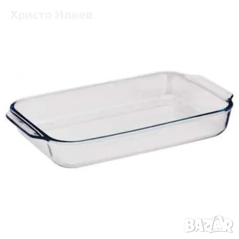 Правоъгълна тава от закалено стъкло 2бр Комплект йенска тава