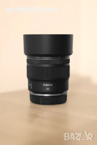 Canon RF 45mm f/1.2 + сенник + филтър, снимка 2 - Фотоапарати - 55468817